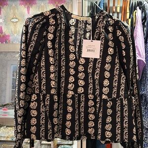 Marie Oliver Raven Rows Patterned Top